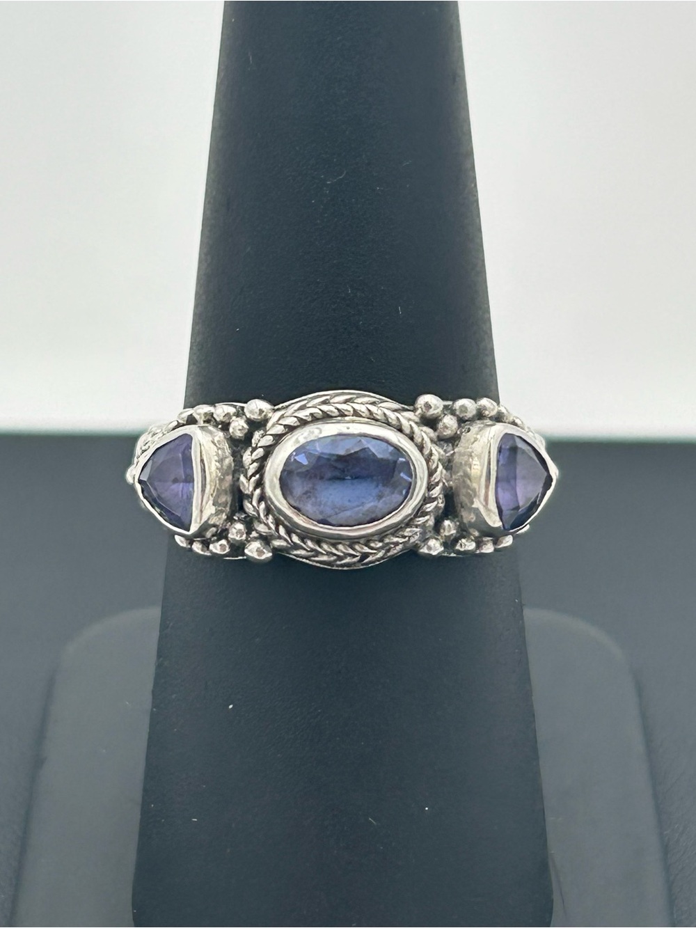 Sarda Sterling Silver Tanzanite Ring - Picture 2 of 11